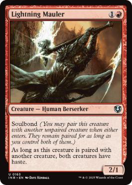 [163]【EN】【FOIL】稲妻のやっかいもの/Lightning Mauler【INR】[U][赤]