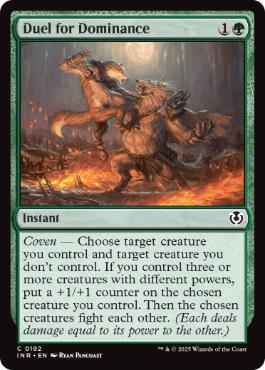 [192]【EN】【FOIL】支配を懸けた決闘/Duel for Dominance【INR】[C][緑]