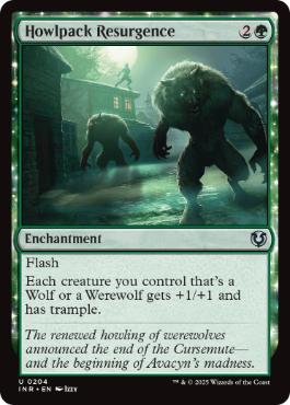 [204]【EN】【FOIL】吠え群れの復活/Howlpack Resurgence【INR】[U][緑]