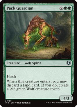 [211]【EN】【FOIL】群れの守護獣/Pack Guardian【INR】[U][緑]