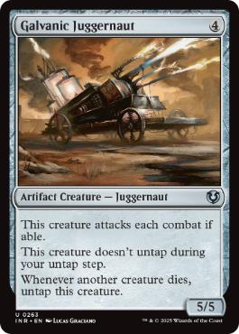 [263]【EN】【FOIL】電位式巨大戦車/Galvanic Juggernaut【INR】[U][茶]