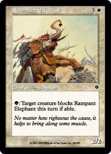 [028]【JP】【FOIL】荒ぶる象/Rampant Elephant【INV】[C][白]