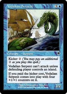 [086]【JP】【FOIL】ヴォーデイリアの海蛇/Vodalian Serpent【INV】[C][青]