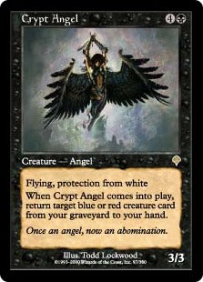 [097]【EN】【FOIL】墓所の天使/Crypt Angel【INV】[R][黒]