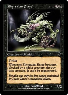 [118]【JP】【FOIL】ファイレクシアの殺害者/Phyrexian Slayer【INV】[C][黒]
