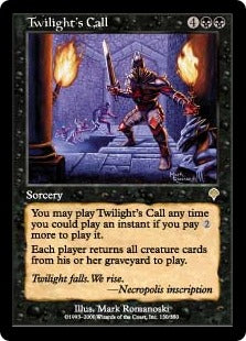 [130]【EN】【FOIL】黄昏の呼び声/Twilight's Call【INV】[R][黒]