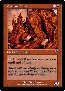 [136]【JP】【FOIL】年経たカヴー/Ancient Kavu【INV】[C][赤]