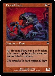 [147]【EN】【FOIL】頭巾カヴー/Hooded Kavu【INV】[C][赤]