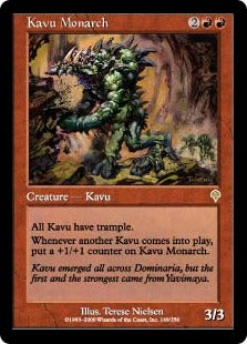 [149]【JP】【FOIL】カヴーの王者/Kavu Monarch【INV】[R][赤]