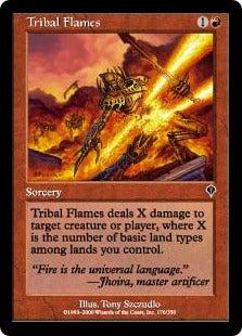 [176]【EN】【FOIL】部族の炎/Tribal Flames【INV】[C][赤]