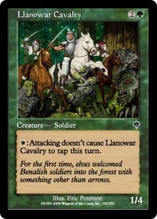 [195]【JP】ラノワールの騎兵隊/Llanowar Cavalry【INV】[C][緑]