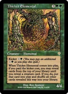 [214]【EN】茂みの精霊/Thicket Elemental【INV】[R][緑]