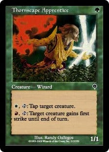 [215]【EN】【FOIL】荊景学院の弟子/Thornscape Apprentice【INV】[C][緑]