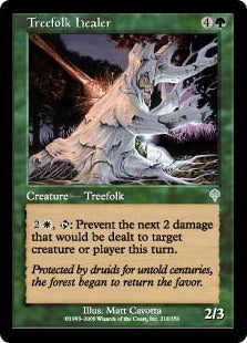 [218]【EN】ツリーフォークの癒し手/Treefolk Healer【INV】[U][緑]