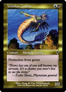 [286]【JP】【FOIL】ヴォーデイリアのゾンビ/Vodalian Zombie【INV】[C][多色]