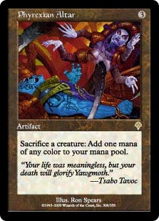 [306]【EN】【FOIL】ファイレクシアの供犠台/Phyrexian Altar【INV】[R][茶]