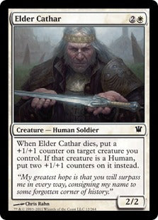 [012]【EN】上座の聖戦士/Elder Cathar【ISD】[C][白]