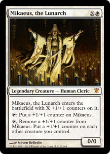 [023]【EN】【FOIL】月皇ミケウス/Mikaeus, the Lunarch【ISD】[M][白]