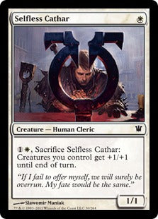 [030]【EN】【FOIL】無私の聖戦士/Selfless Cathar【ISD】[C][白]
