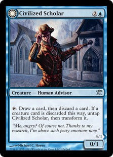 [047]【EN】【FOIL】礼儀正しい識者/Civilized Scholar【ISD】[U][青]