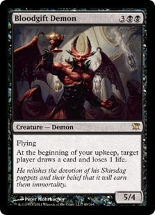 [089]【EN】【FOIL】血の贈与の悪魔/Bloodgift Demon【ISD】[R][黒]