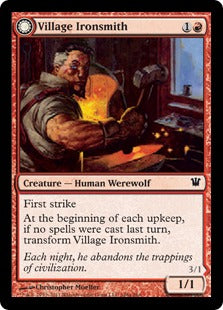 [168]【EN】【FOIL】村の鉄鍛冶/Village Ironsmith【ISD】[C][赤]