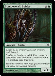 [202]【EN】【FOIL】ソンバーワルドの蜘蛛/Somberwald Spider【ISD】[C][緑]