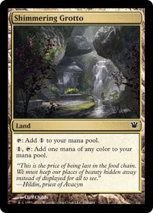 [246]【EN】【FOIL】ゆらめく岩屋/Shimmering Grotto【ISD】[C][土地]