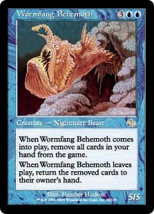 [055]【EN】【FOIL】寄生牙のベヒモス/Wormfang Behemoth【JUD】[R][青]
