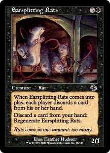 [065]【JP】【FOIL】耳裂きネズミ/Earsplitting Rats【JUD】[C][黒]