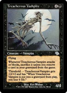[075]【JP】【FOIL】不実な吸血鬼/Treacherous Vampire【JUD】[U][黒]