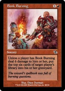 [080]【EN】【FOIL】焚書/Book Burning【JUD】[C][赤]