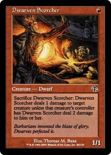 [086]【EN】焼き焦がすドワーフ/Dwarven Scorcher【JUD】[C][赤]
