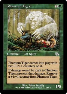 [129]【JP】【FOIL】幻影の虎/Phantom Tiger【JUD】[C][緑]