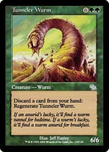 [135]【EN】【FOIL】穴掘りワーム/Tunneler Wurm【JUD】[U][緑]