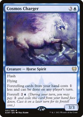 [051]【JP】【FOIL】星界の軍馬/Cosmos Charger【KHM】[R][青]