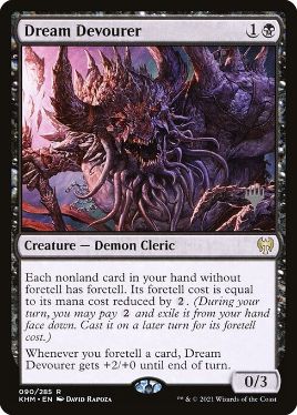 [090]【JP】【FOIL】夢貪り/Dream Devourer【KHM】[R][黒]