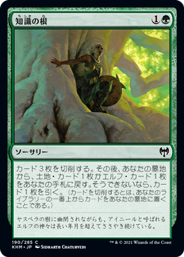 [190]【JP】【FOIL】知識の根/Roots of Wisdom【KHM】[C][緑]