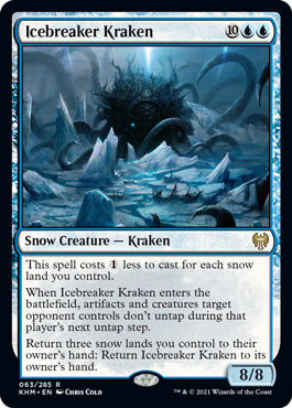 [063]【EN】氷砕きのクラーケン/Icebreaker Kraken【KHM】[R][青]