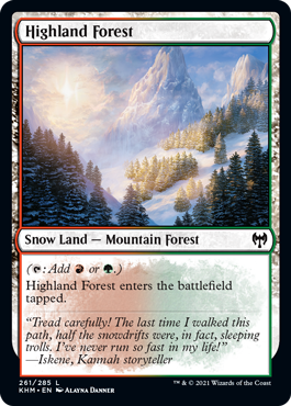 [261]【EN】高地の森/Highland Forest【KHM】[C][土地]