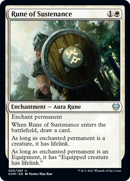 [025]【EN】【FOIL】持続のルーン/Rune of Sustenance【KHM】[U][白]