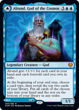 [040]【EN】【FOIL】星界の神、アールンド/Alrund, God of the Cosmos【KHM】[M][青]