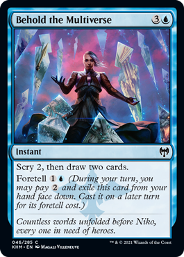[046]【EN】【FOIL】多元宇宙の警告/Behold the Multiverse【KHM】[C][青]