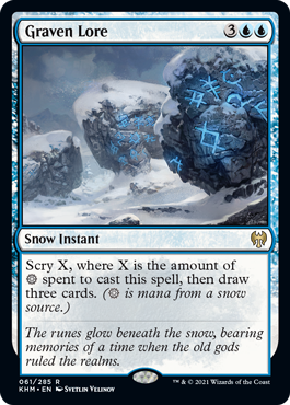 [061]【EN】【FOIL】彫像の伝承/Graven Lore【KHM】[R][青]