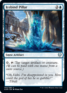 [062]【EN】【FOIL】氷縛りの柱/Icebind Pillar【KHM】[U][青]