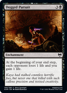 [085]【EN】【FOIL】根気強い探求/Dogged Pursuit【KHM】[C][黒]