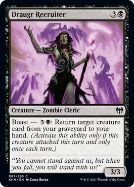 [087]【EN】【FOIL】ドローガーの徴募兵/Draugr Recruiter【KHM】[C][黒]