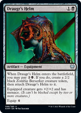 [088]【EN】【FOIL】ドローガーの兜/Draugr's Helm【KHM】[U][黒]