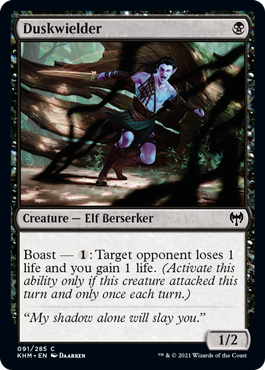 [091]【EN】【FOIL】薄暮振るい/Duskwielder【KHM】[C][黒]
