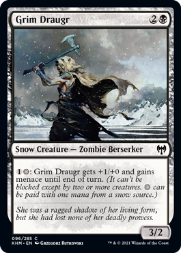 [096]【EN】【FOIL】残忍なドローガー/Grim Draugr【KHM】[C][黒]